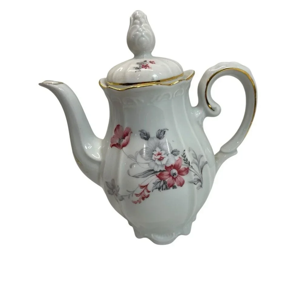 Antique Porcelain Teapot & Lid 8.4